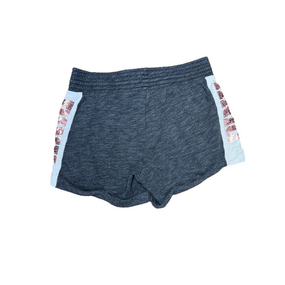 Y2K Victoria's Secret PINK Sequin Bling Sweat Shorts Side Sparkle Drawstring XS - Picture 2 of 5